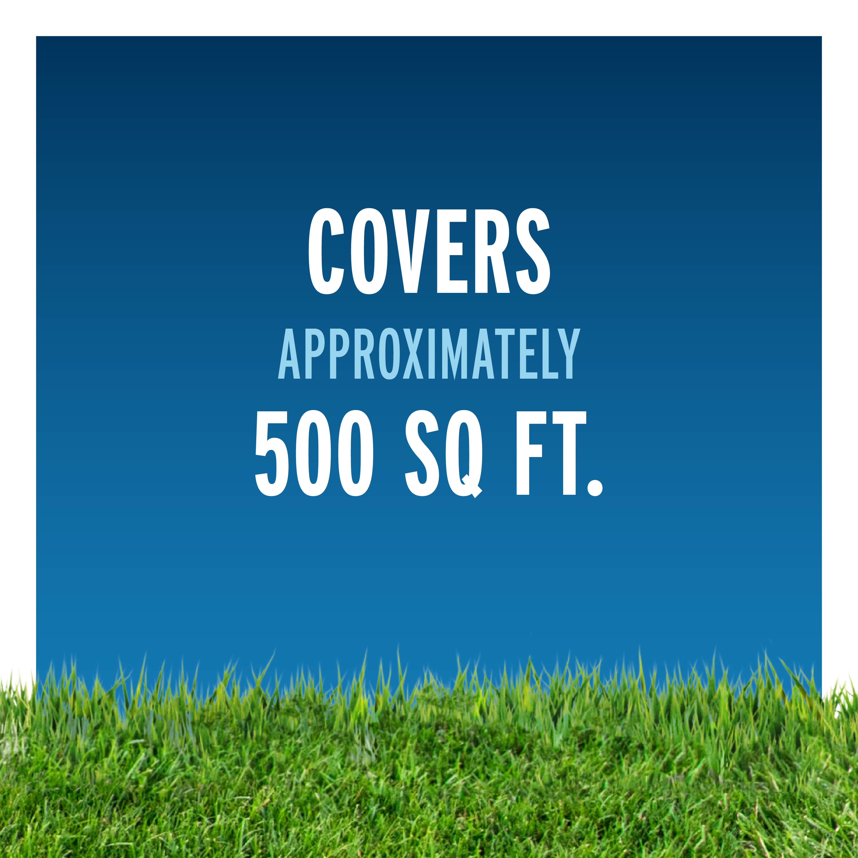 covers aprox. 500 sq. ft.